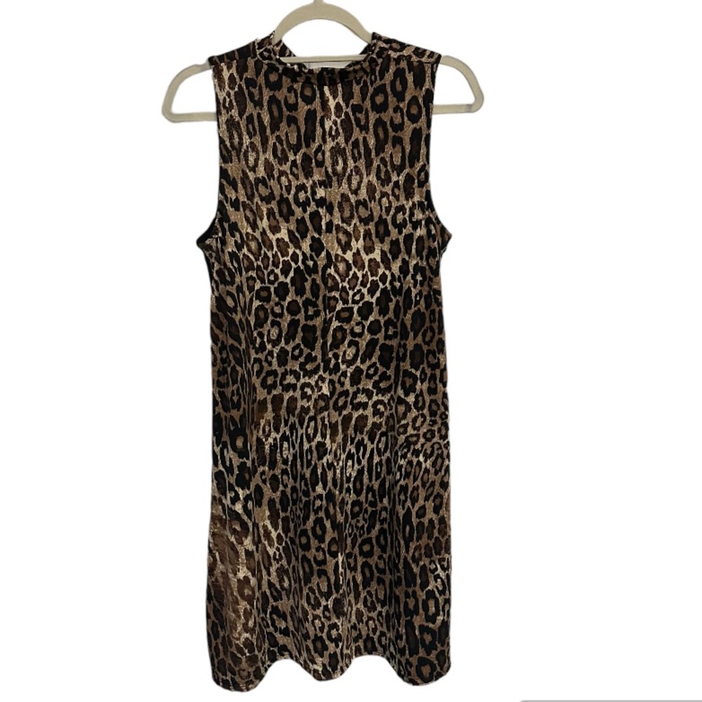 ANNALEE + HOPE Leopard A Line Sleeveless Dress Size Ladies Large NWT - Picture 2 of 8